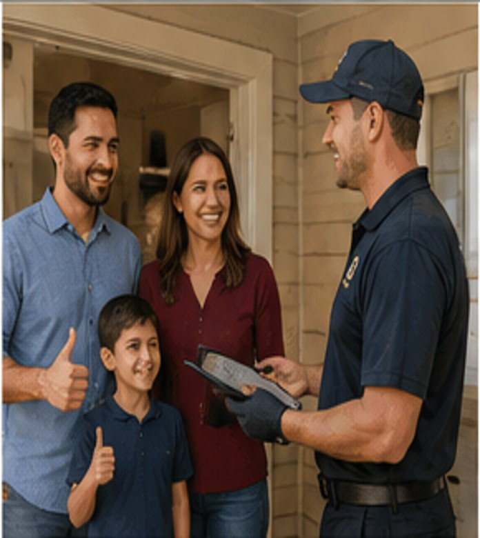 Illustrative garage door service consultation